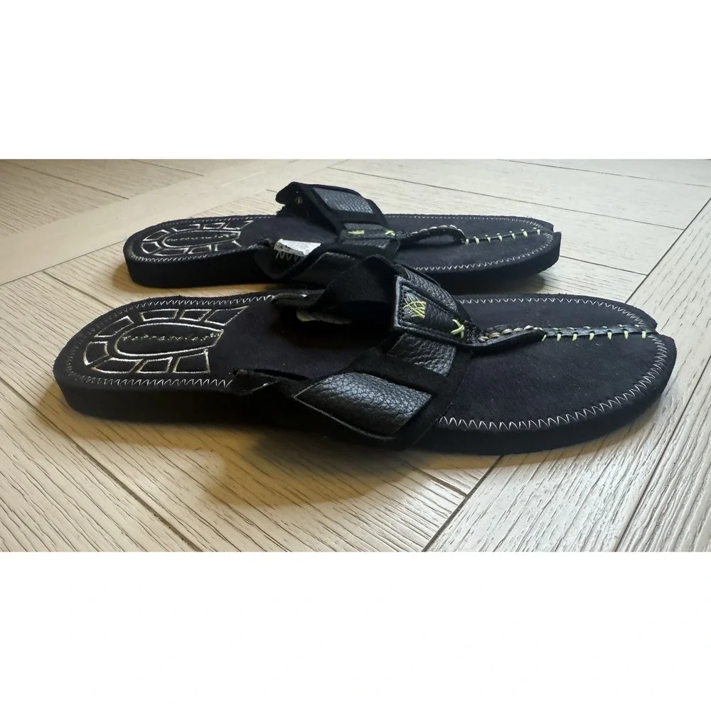 Terrasoles Flip Flop/Thongs/ Sandals Men's Sz 12 Black post toe.Summer, Vacation